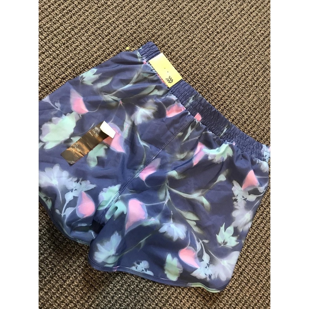All In Motion Womens Floral Activewear Shorts Blue XL 14-16 NWT